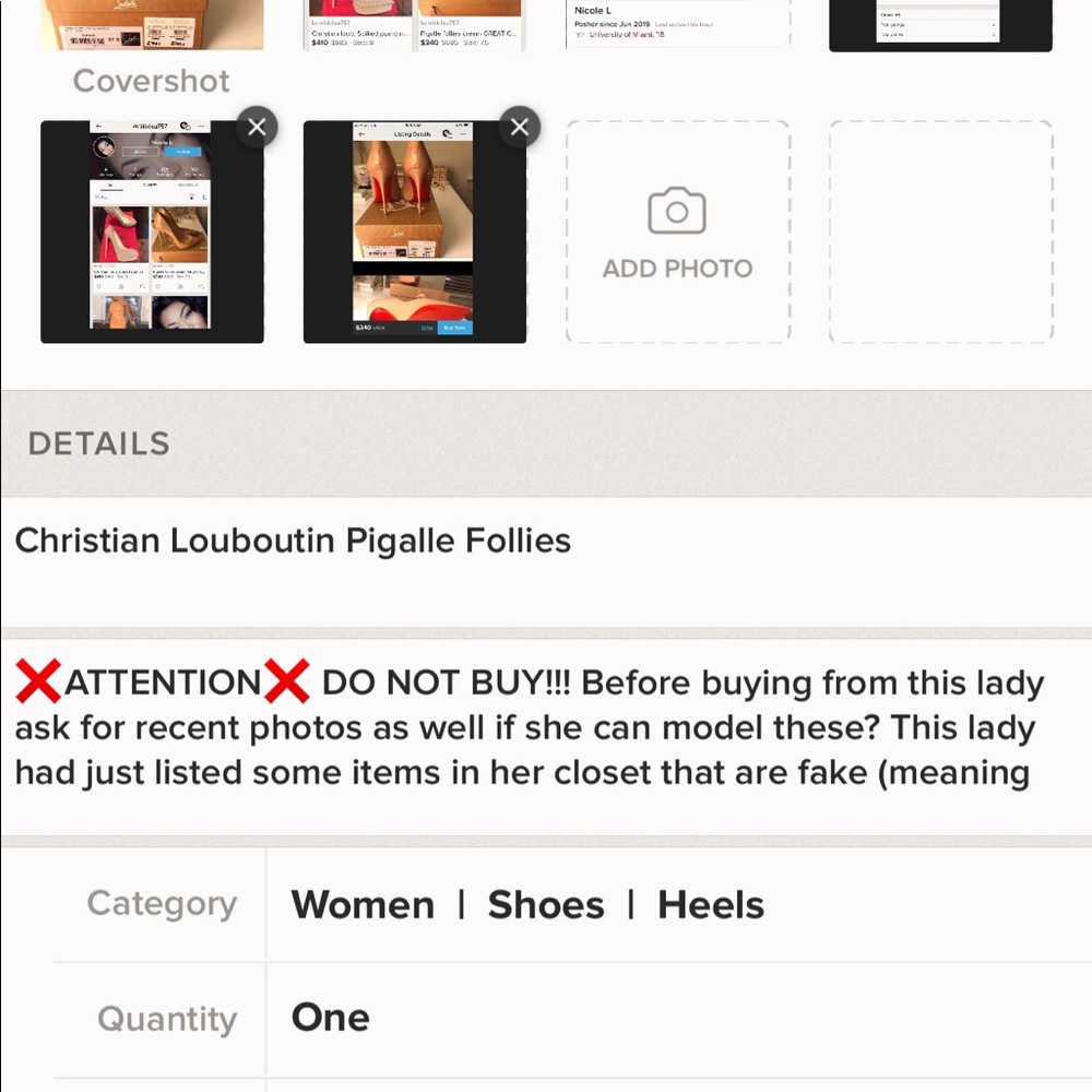 Christian Louboutin that doesn’t exist! DO NOT BUY - Picture 5 of 5
